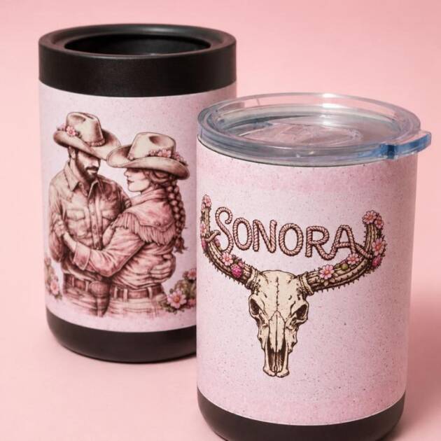 Portabote y Vaso Sonora Rosa